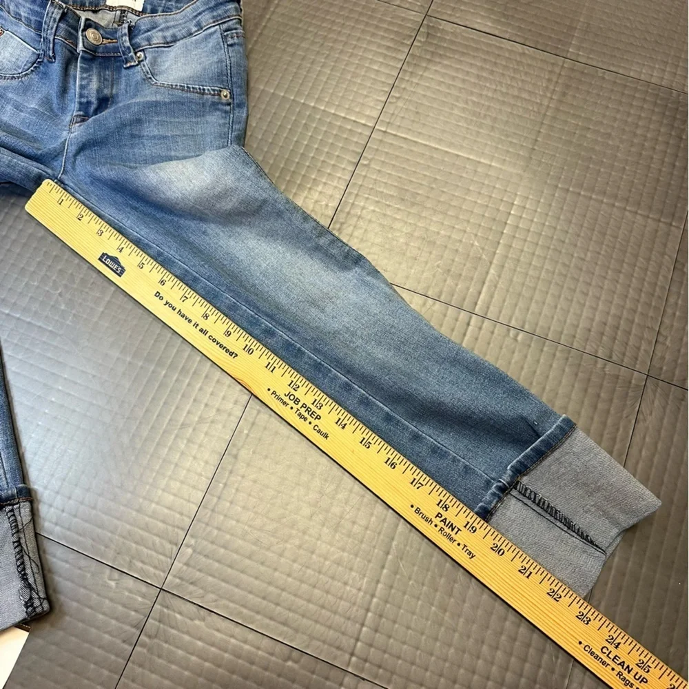 HUDSON GIRLS JEANS CROPPED CUFFED DENIM SIZE 12